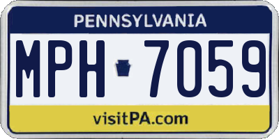PA license plate MPH7059