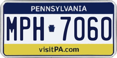 PA license plate MPH7060