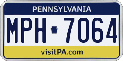PA license plate MPH7064