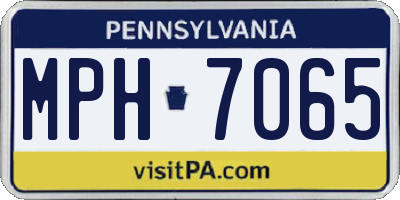 PA license plate MPH7065