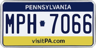 PA license plate MPH7066