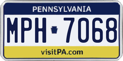 PA license plate MPH7068