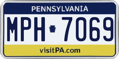 PA license plate MPH7069