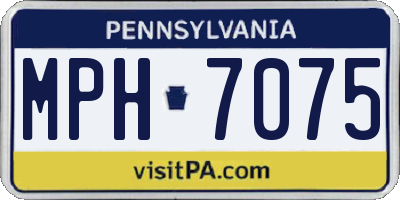 PA license plate MPH7075