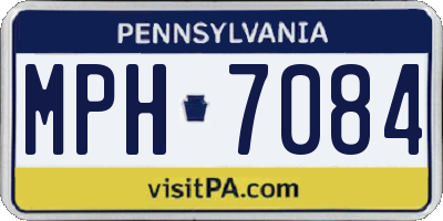 PA license plate MPH7084