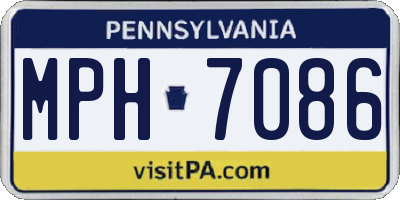 PA license plate MPH7086