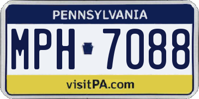 PA license plate MPH7088