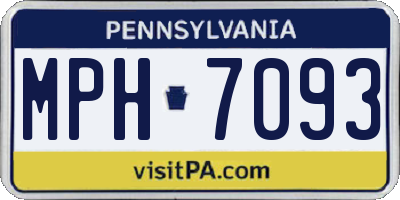 PA license plate MPH7093