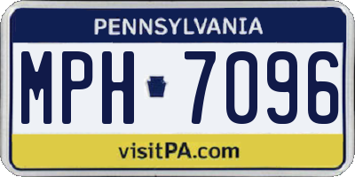 PA license plate MPH7096