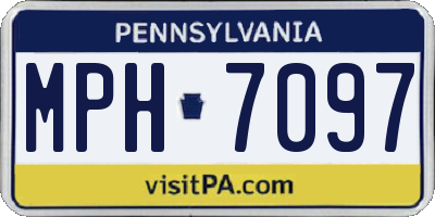 PA license plate MPH7097