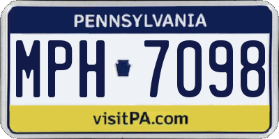 PA license plate MPH7098