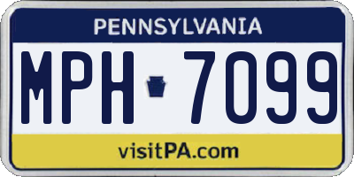 PA license plate MPH7099