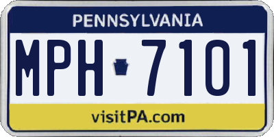 PA license plate MPH7101