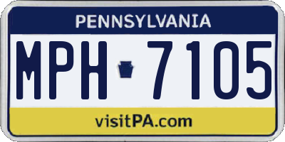 PA license plate MPH7105
