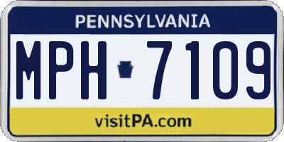 PA license plate MPH7109