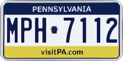 PA license plate MPH7112