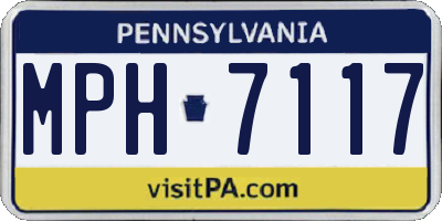 PA license plate MPH7117