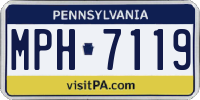 PA license plate MPH7119
