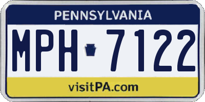 PA license plate MPH7122