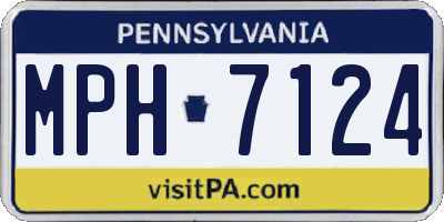 PA license plate MPH7124