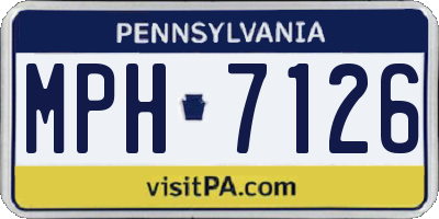 PA license plate MPH7126