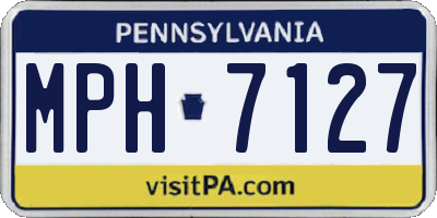 PA license plate MPH7127