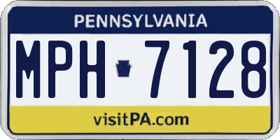 PA license plate MPH7128