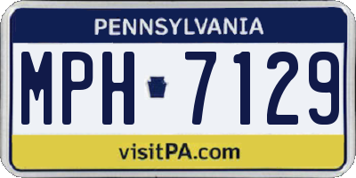 PA license plate MPH7129