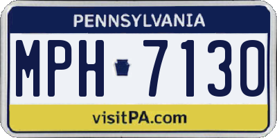 PA license plate MPH7130
