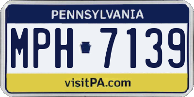 PA license plate MPH7139