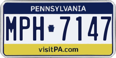 PA license plate MPH7147