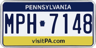 PA license plate MPH7148