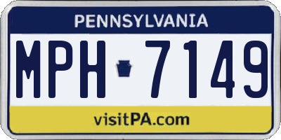 PA license plate MPH7149