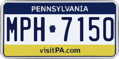 PA license plate MPH7150
