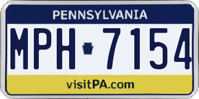 PA license plate MPH7154