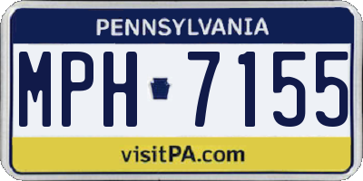 PA license plate MPH7155