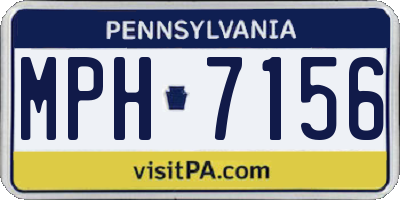 PA license plate MPH7156
