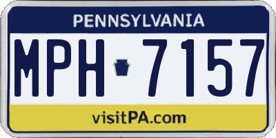 PA license plate MPH7157