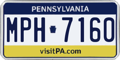 PA license plate MPH7160