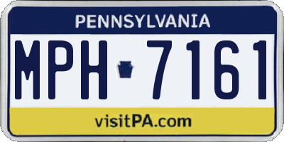 PA license plate MPH7161