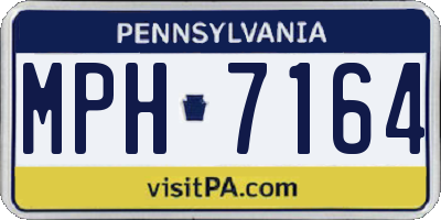 PA license plate MPH7164