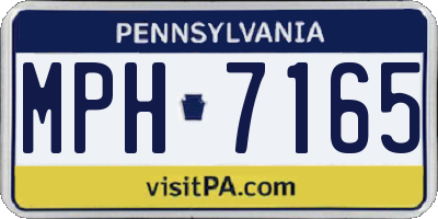 PA license plate MPH7165