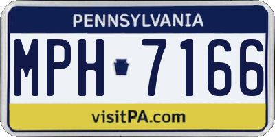 PA license plate MPH7166