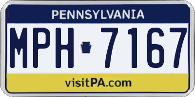 PA license plate MPH7167