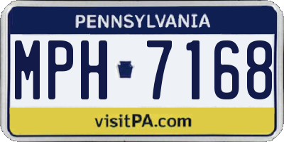 PA license plate MPH7168