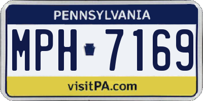PA license plate MPH7169