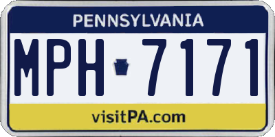 PA license plate MPH7171
