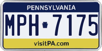 PA license plate MPH7175