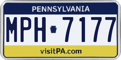PA license plate MPH7177