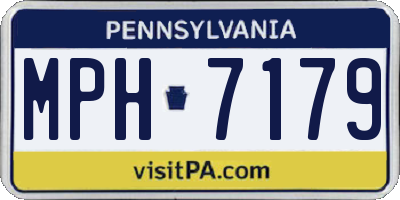 PA license plate MPH7179